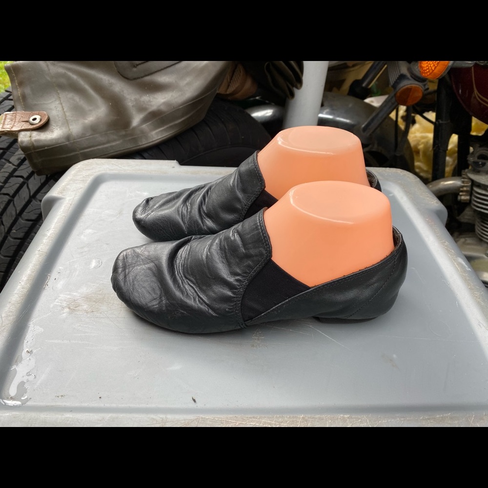 ABT Black Leather Ballets Dance Shoes Size 7